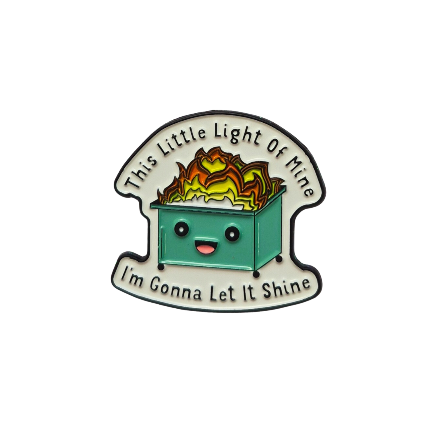 Dumpster Fire Enamel Alloy Pin