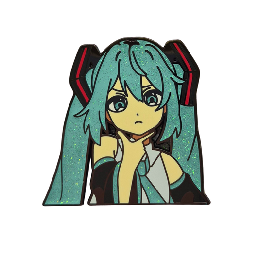 Hatsune Miku Glitter Enamel Alloy Pin