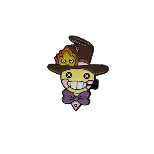 Turnip Head and Calcifer Enamel Alloy Pin