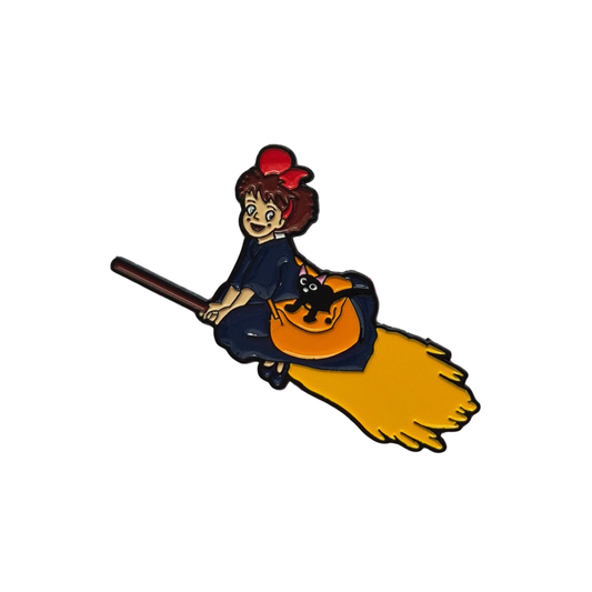 Kiki and Jiji Enamel Alloy Pin