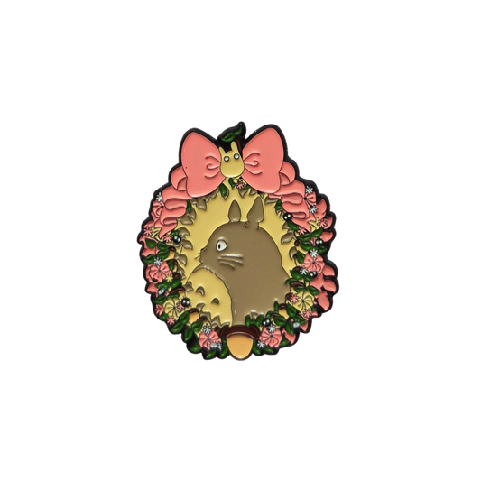 Totoro Floral Flame Enamel Alloy Pin