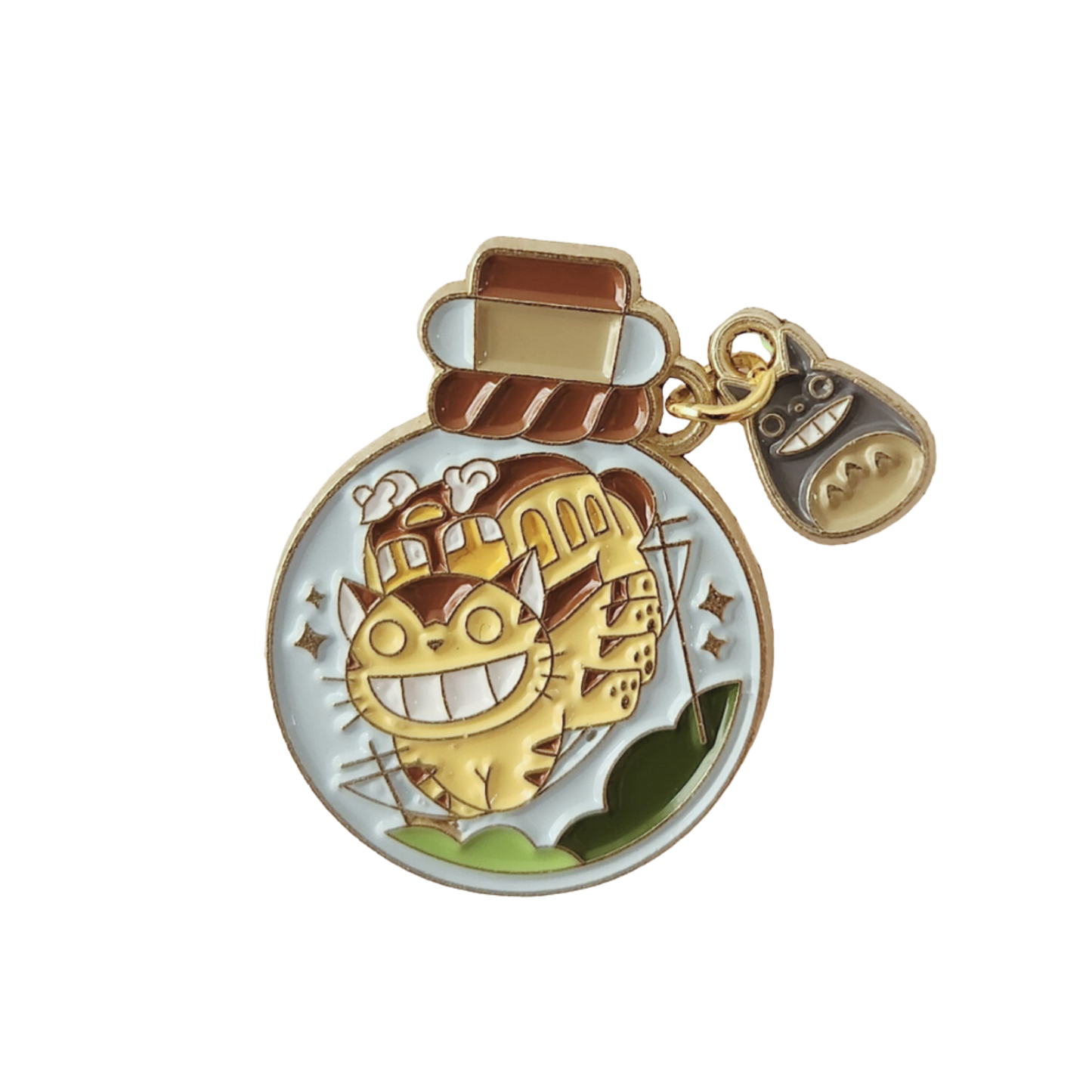 Catbus Snow Globe Enamel Pin
