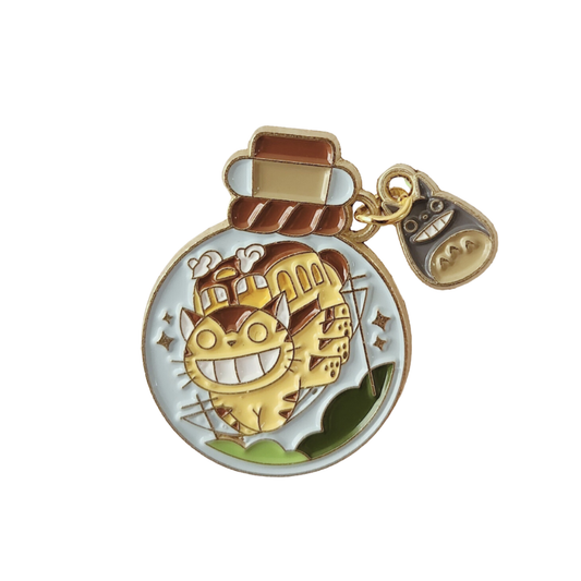 Catbus Snow Globe Enamel Pin
