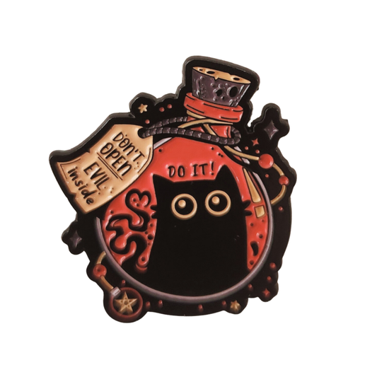 Evil Cat Potion Bottle Enamel Pin
