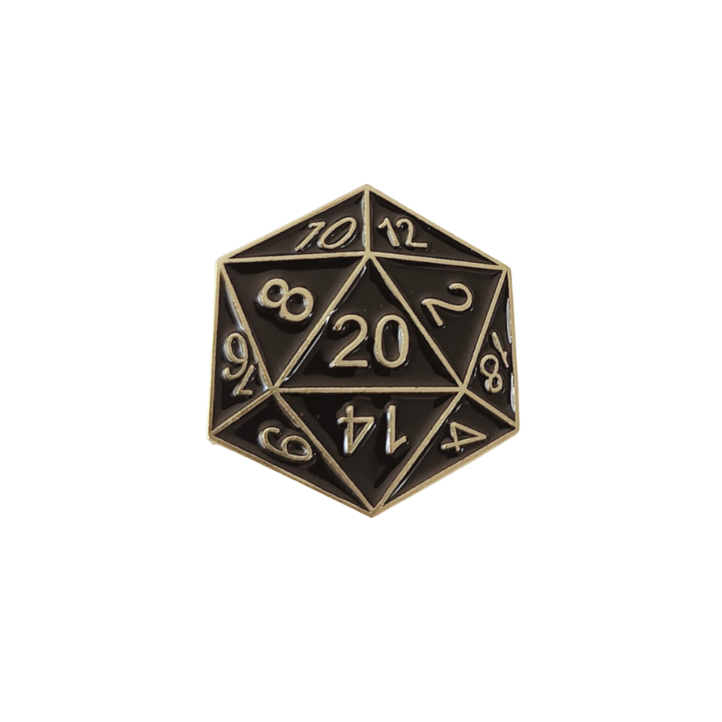 D20 Dice Enamel Alloy Pin