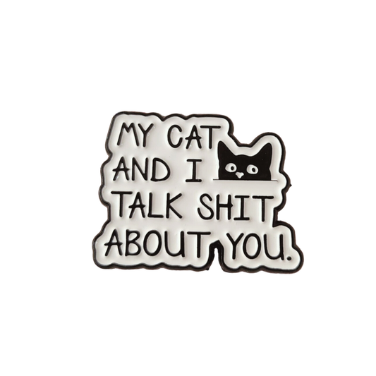 My Cat and I Enamel Pin