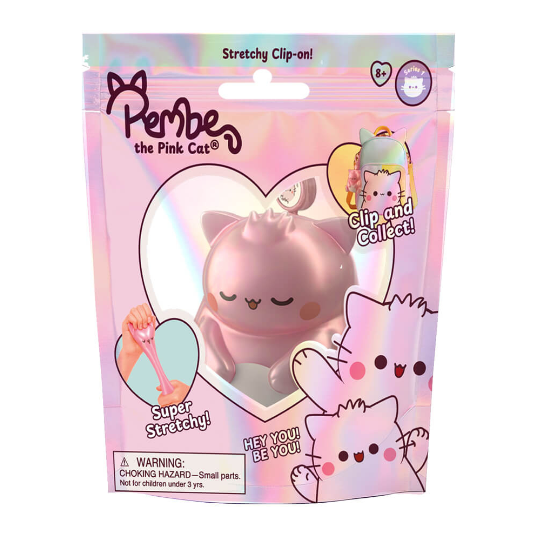 Pembe Stretchy Clip On Keyring Blind Bag