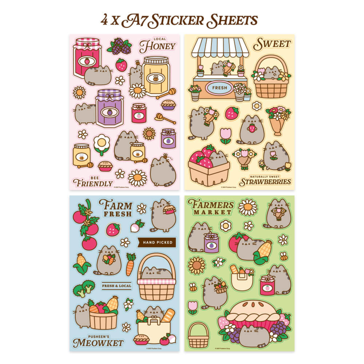 Pusheen Farmers Market Sticker Set