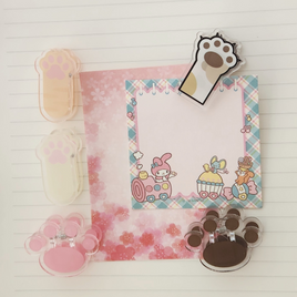 Cat Paw Acrylic Paper Clamps
