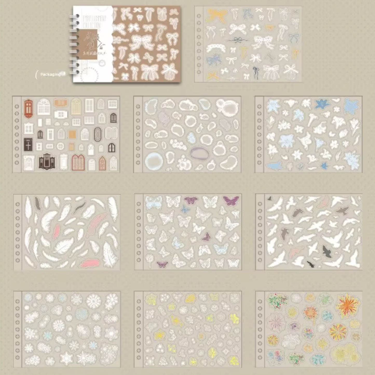Pastel Lace Embellishment Sticker Book