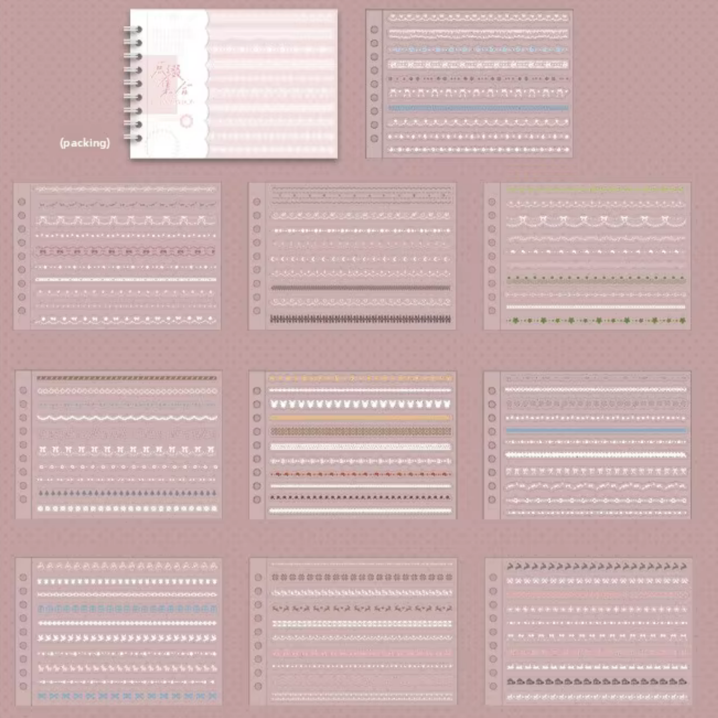 Pastel Lace Embellishment Sticker Book