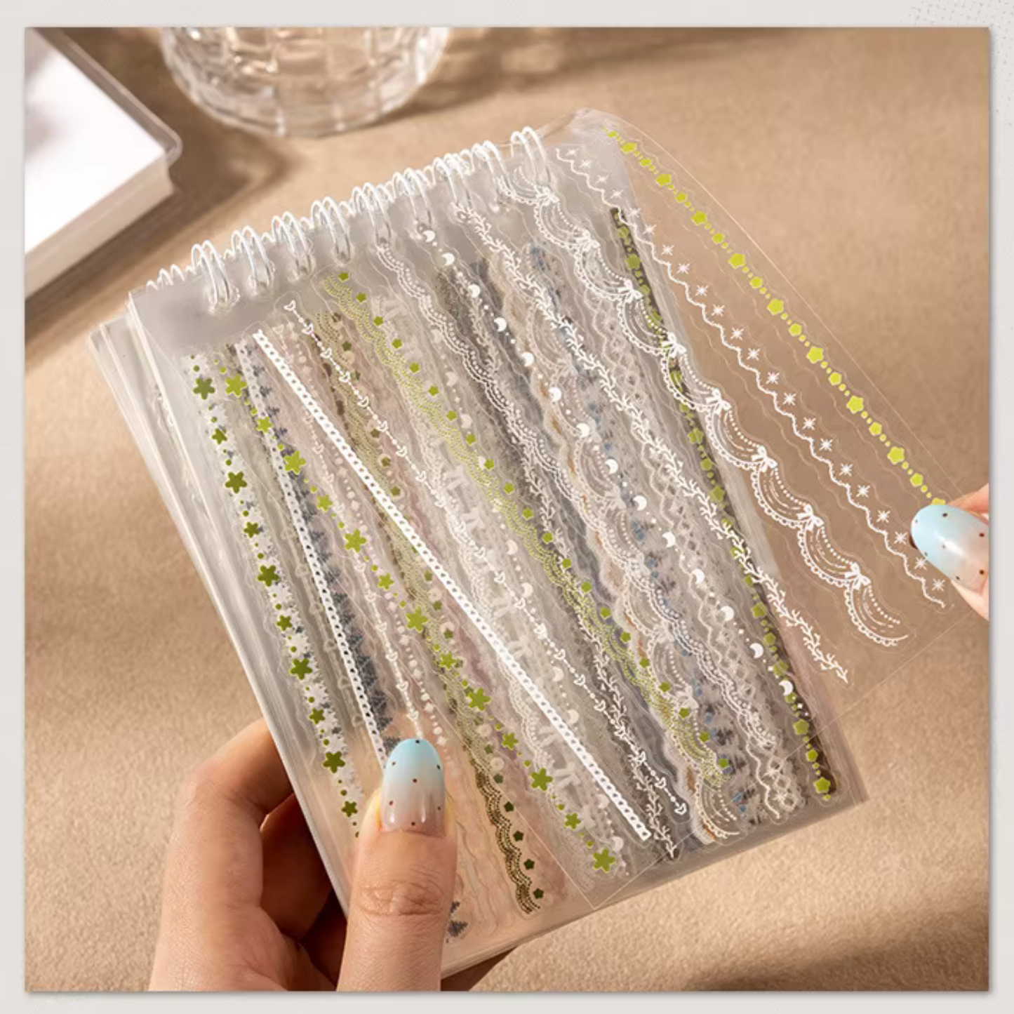 Pastel Lace Embellishment Sticker Book