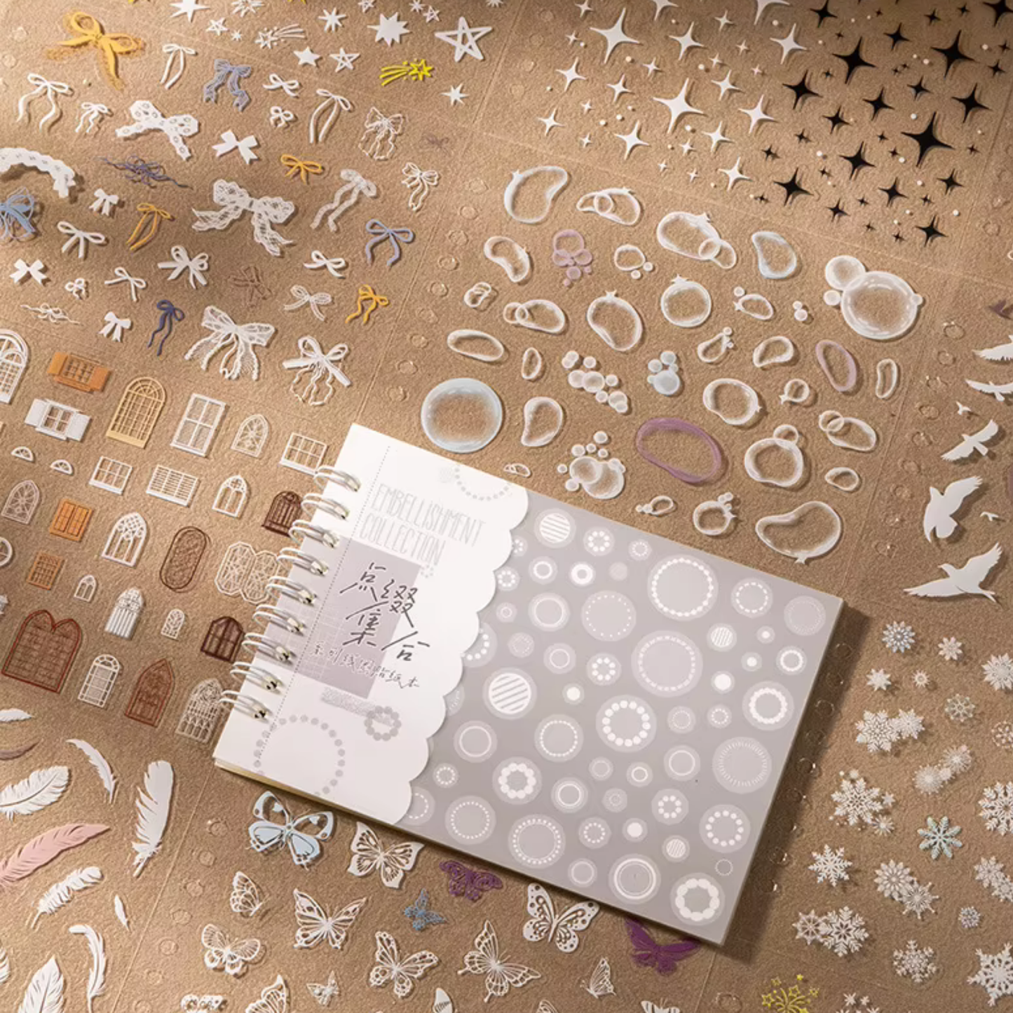 Pastel Lace Embellishment Sticker Book