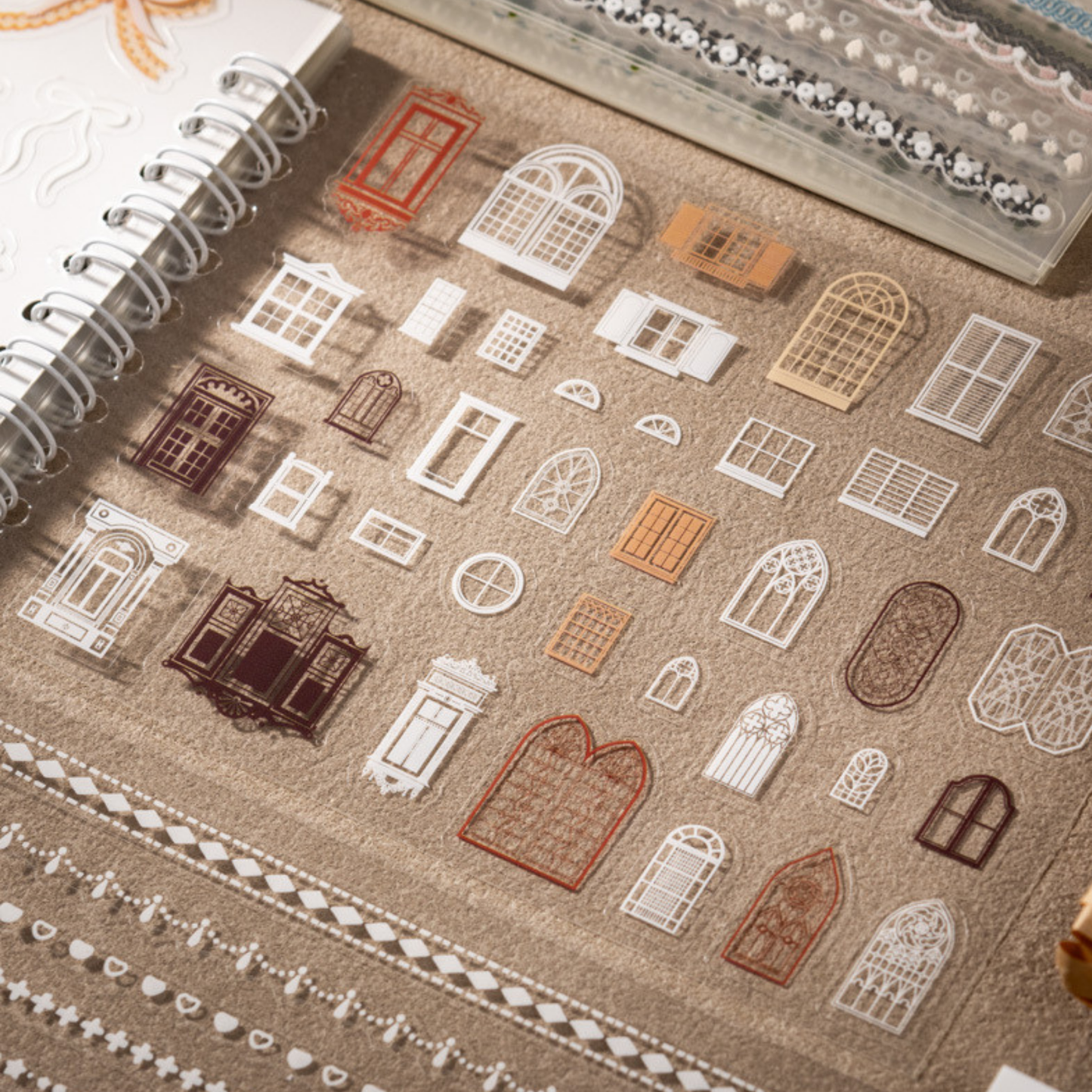 Pastel Lace Embellishment Sticker Book