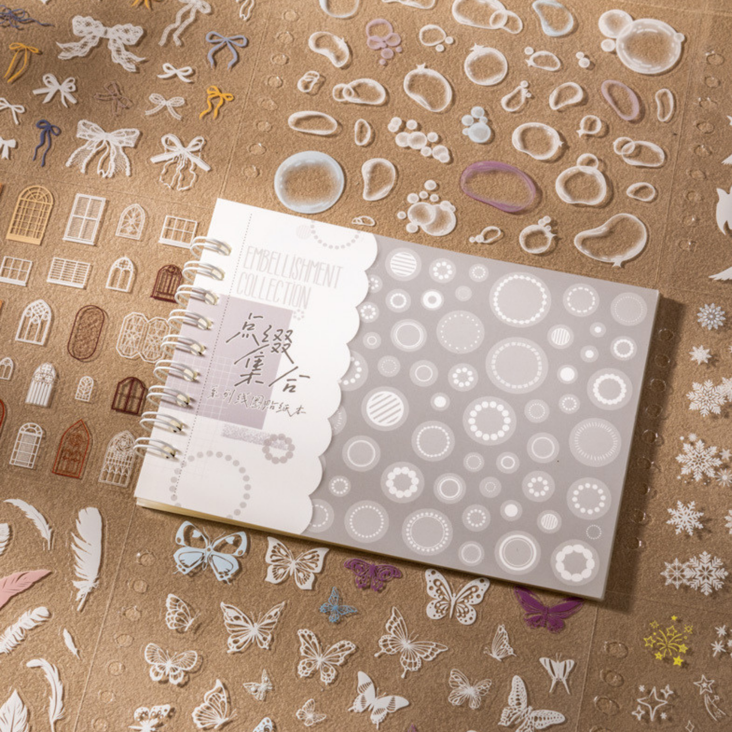 Pastel Lace Embellishment Sticker Book