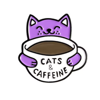 Cats and Caffeine Pin
