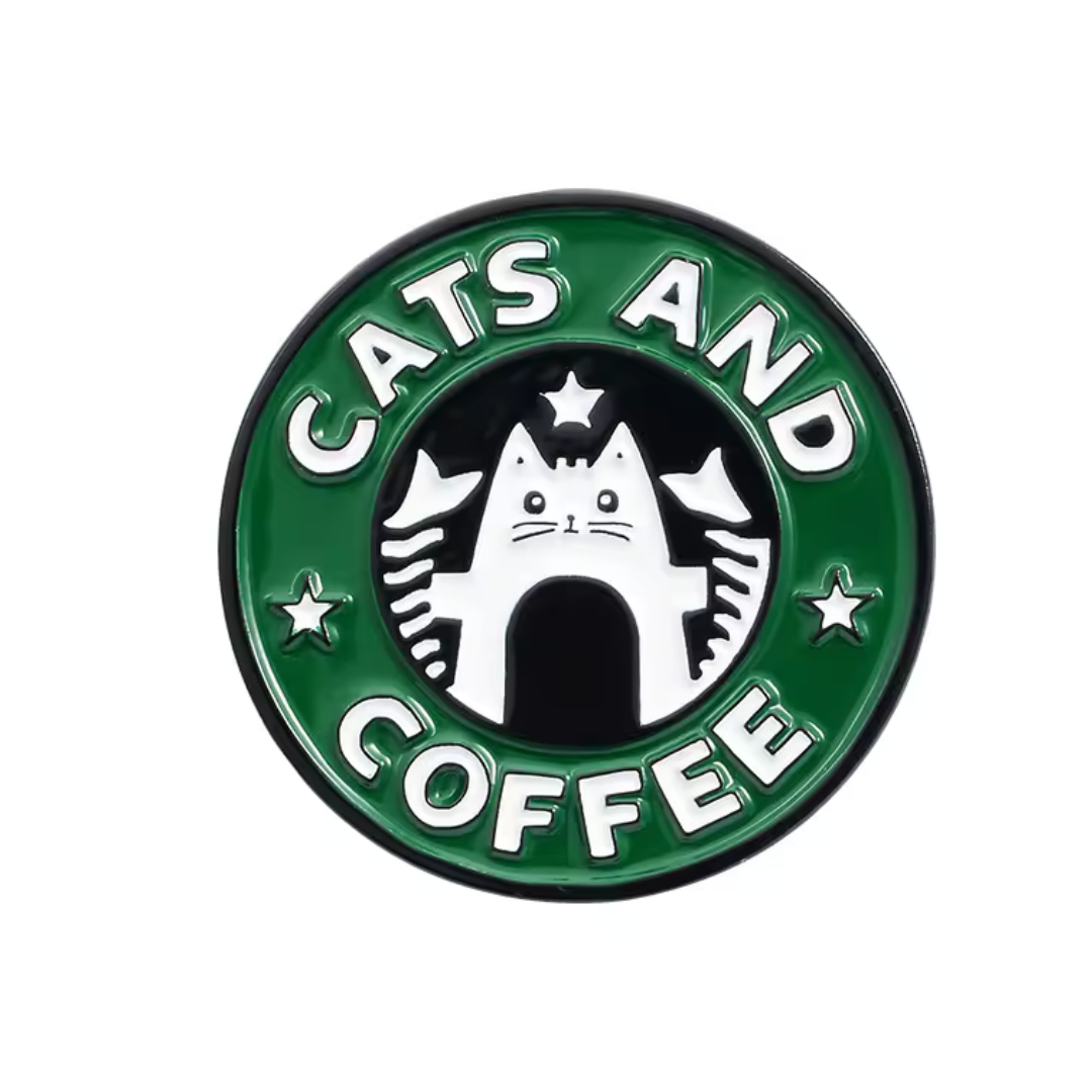 Cats and Caffeine Pin