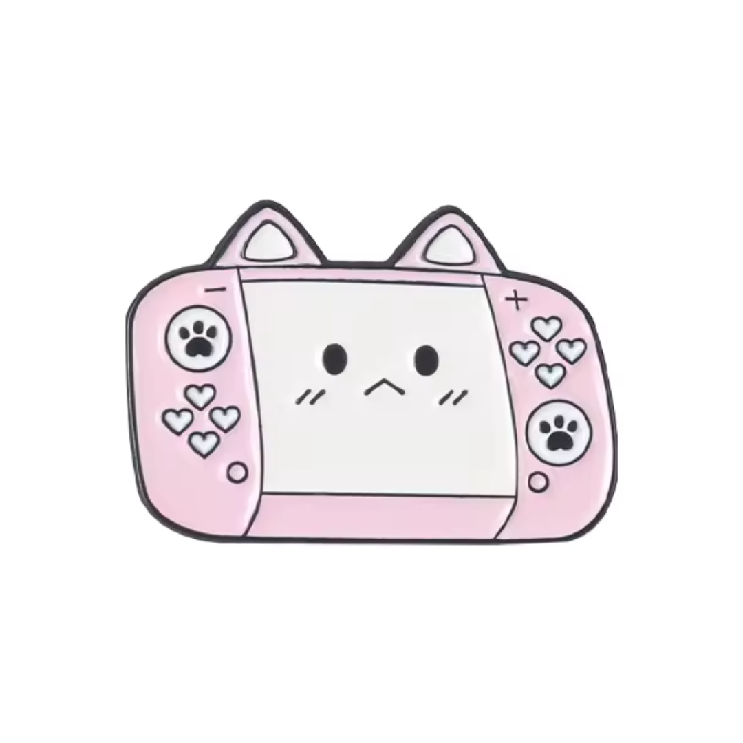 Cute Gamer Cat Pin