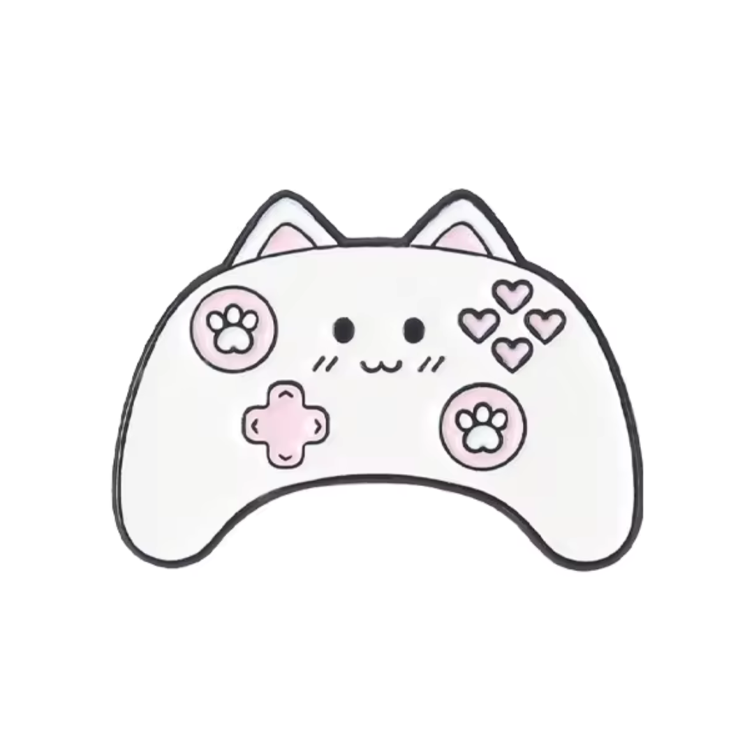 Cute Gamer Cat Pin