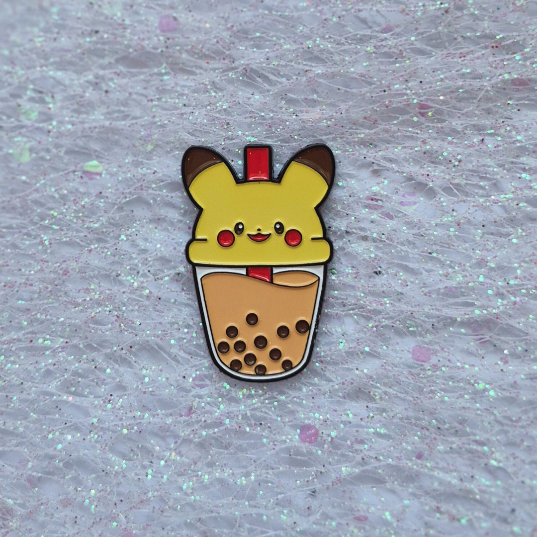 Boba Tea Pikachu Fruit Enamel Alloy Pin