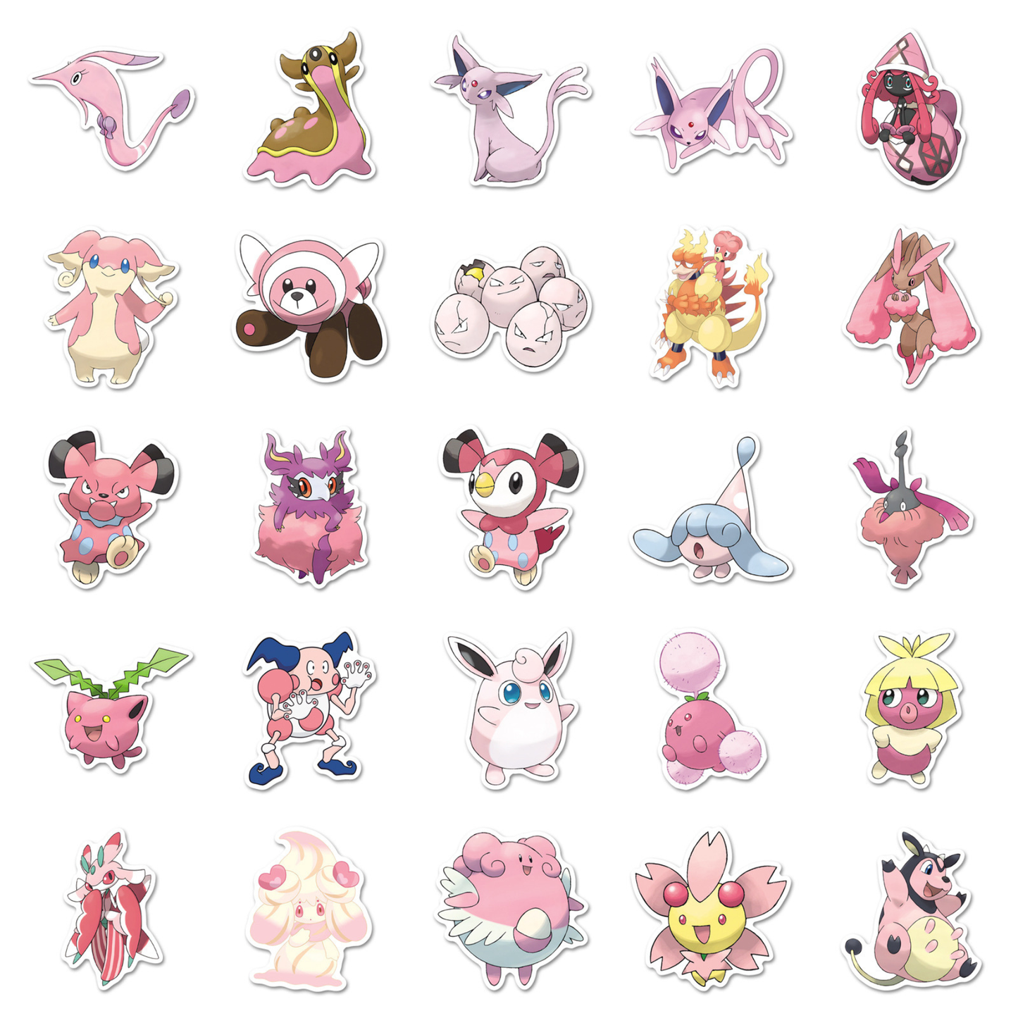 Pink Pokémon 50 Piece Sticker Pack