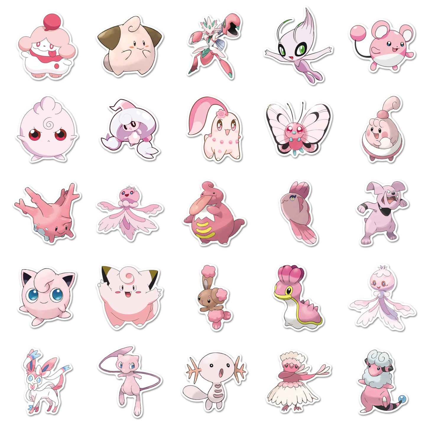 Pink Pokémon 50 Piece Sticker Pack
