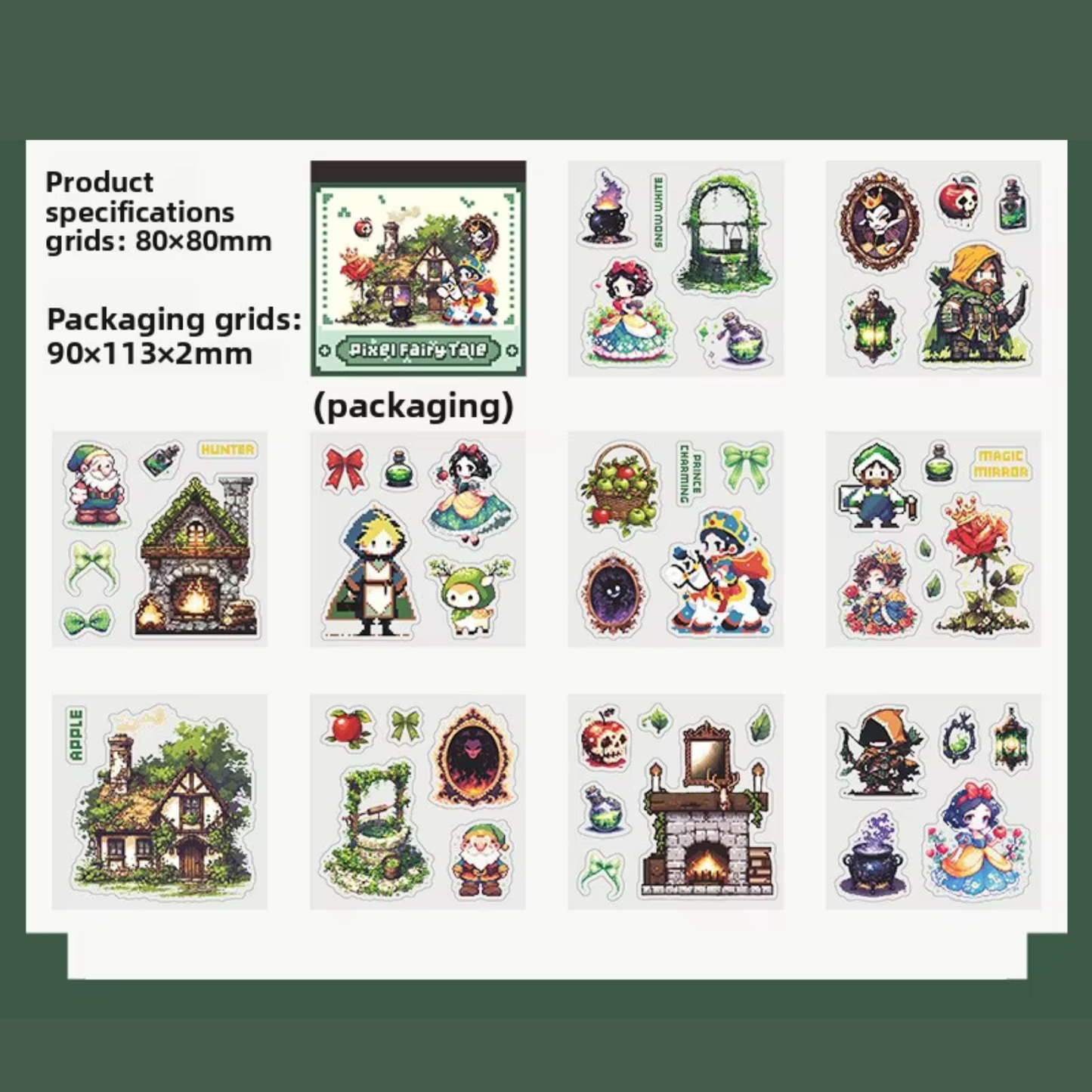 Pixel Fairy Tale Sticker Book