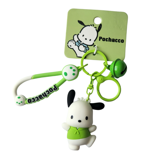 Pochacco Bell Charm Keychain