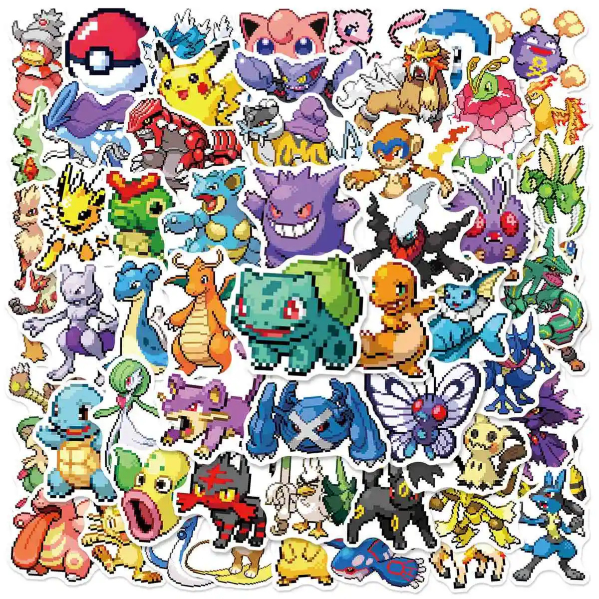 Pokemon Pixel 50 Piece Sticker Pack