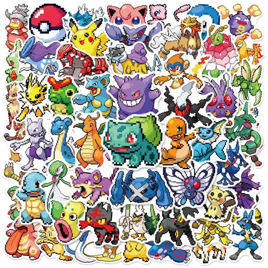 Pokemon Pixel 50 Piece Sticker Pack