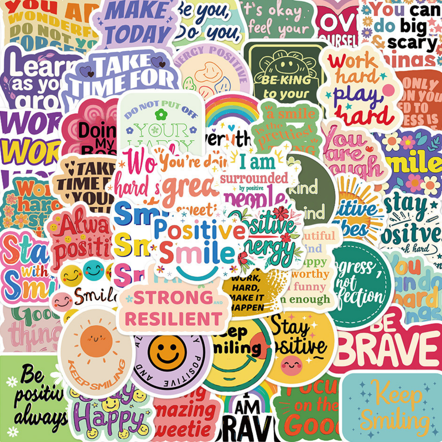 Positive Quotes 50 Piece Sticker Pack
