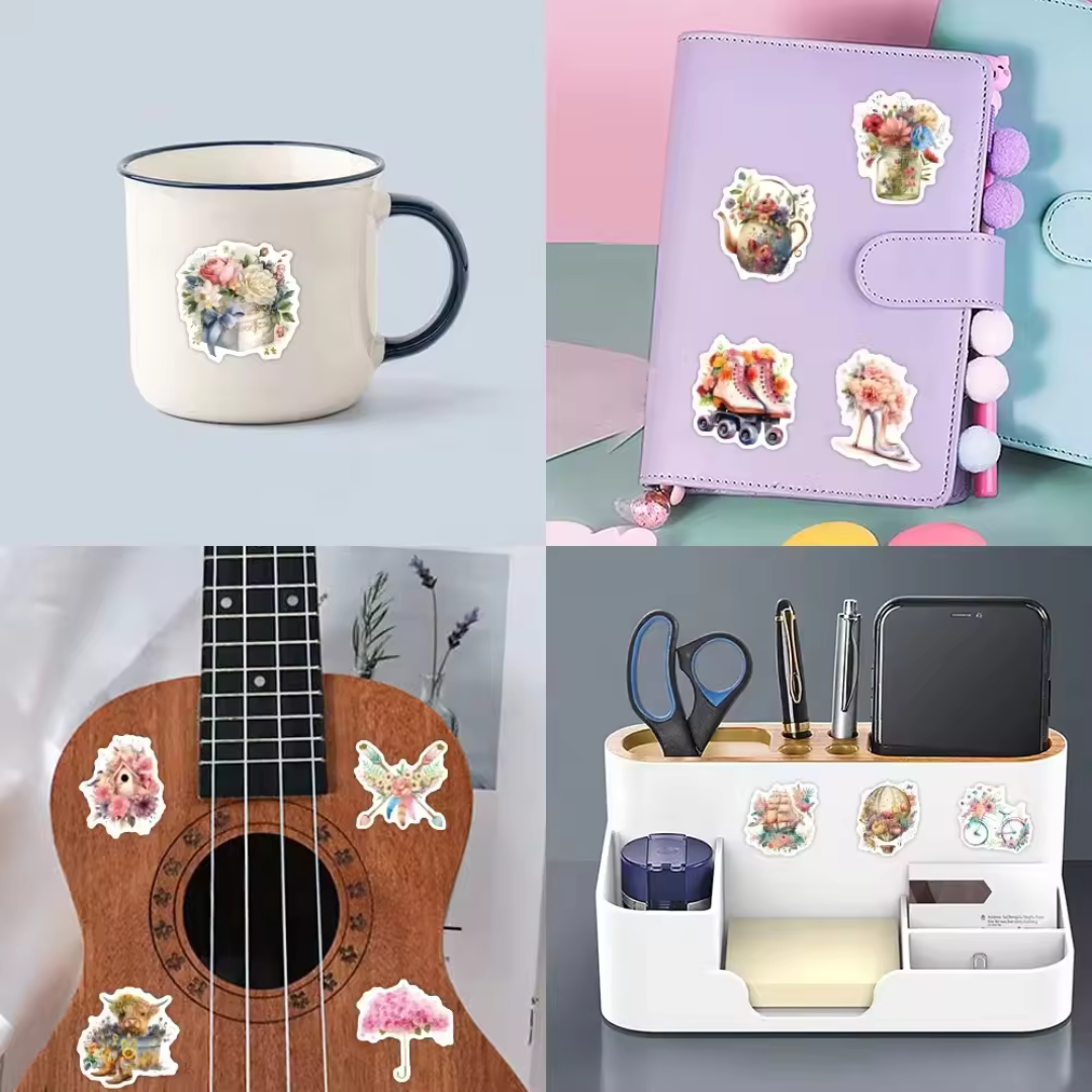 Flower Day Dreaming 50 Pack Stickers