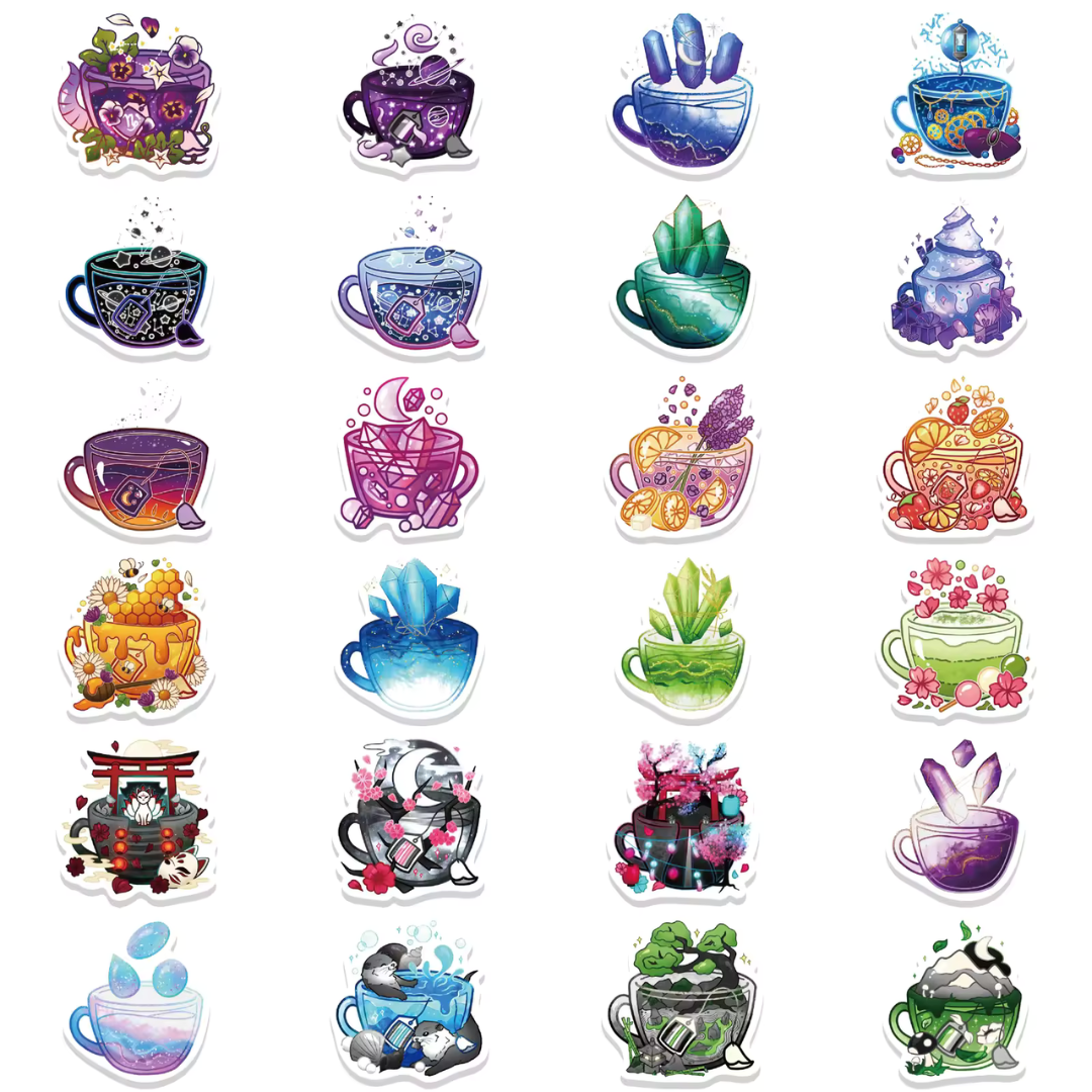 Teacup Magic 50 Pack Stickers