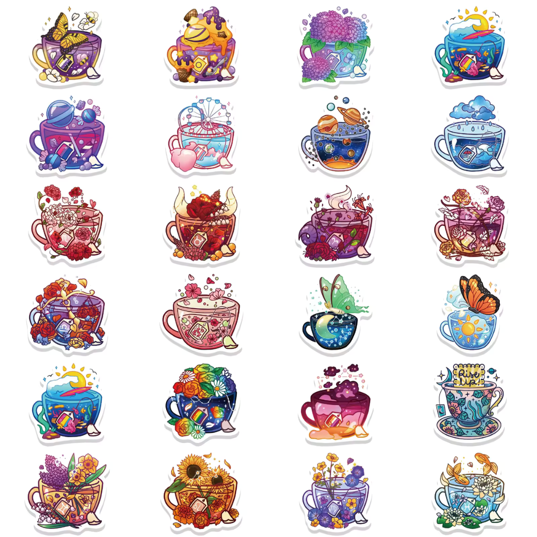 Teacup Magic 50 Pack Stickers