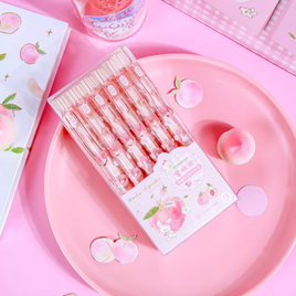 Sweet Bunny Peaches 6 Pack Pen Set