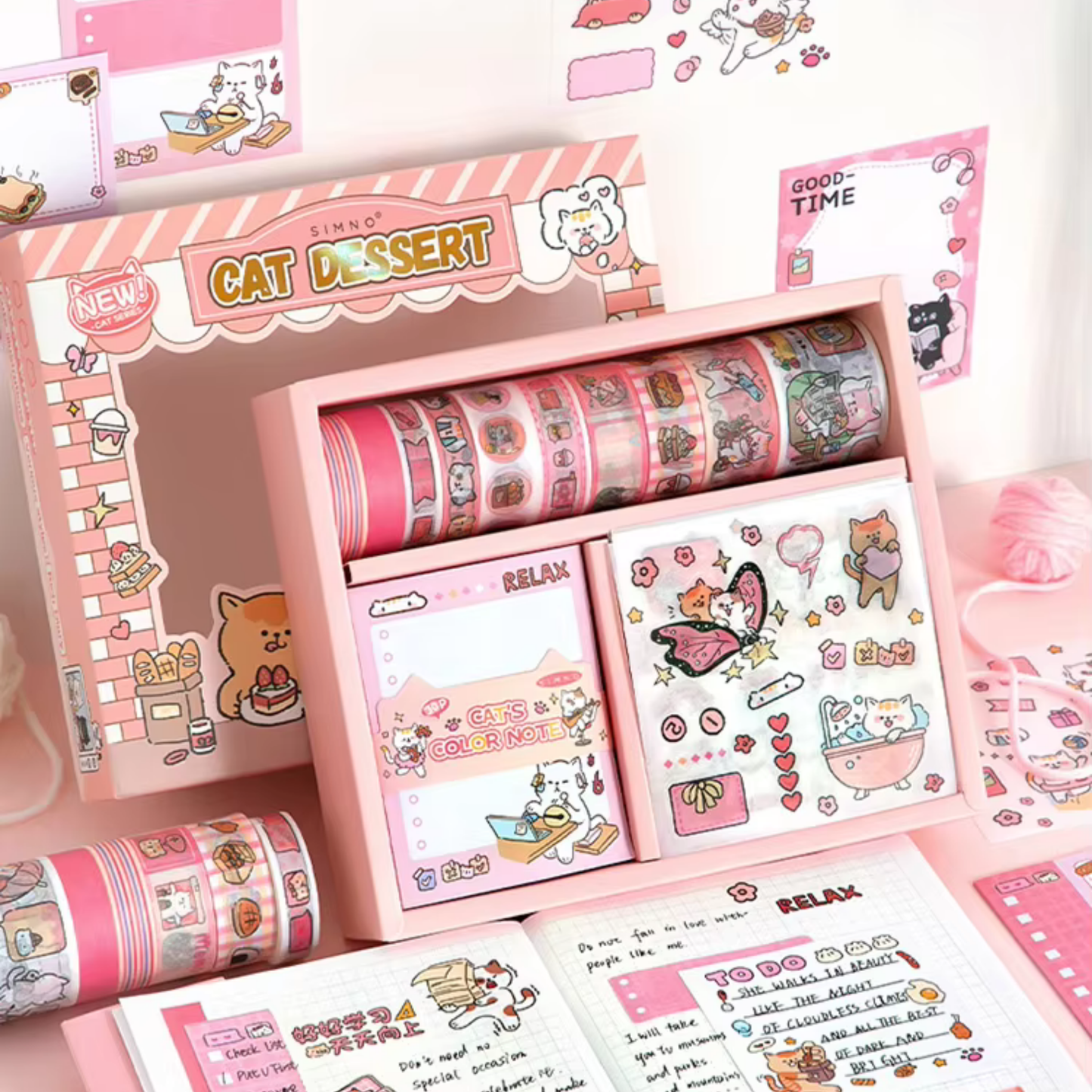 Cat Dessert Washi Box