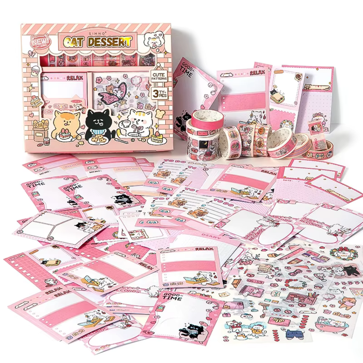 Cat Dessert Washi Box