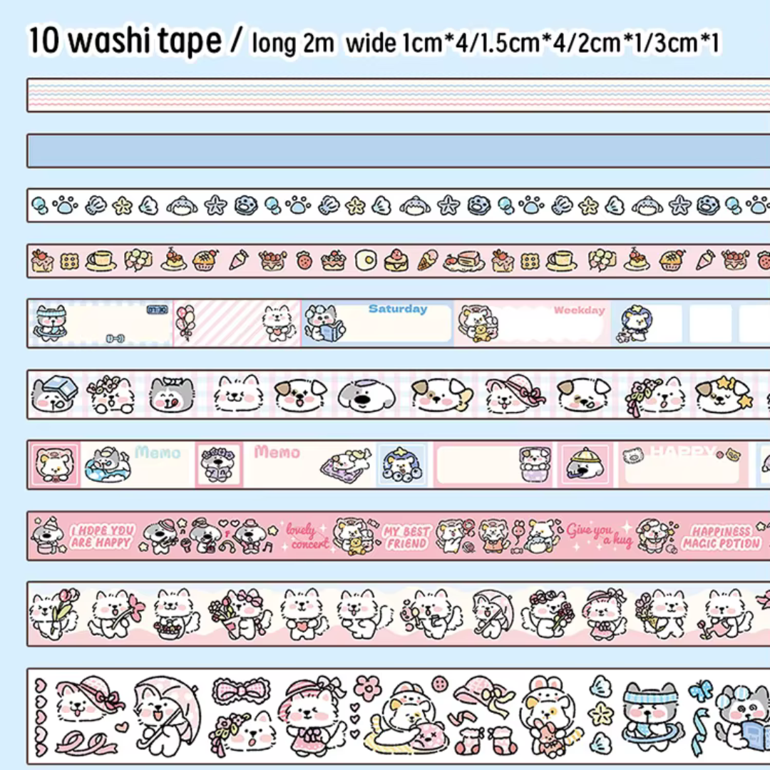 Puppy Garden Washi Box