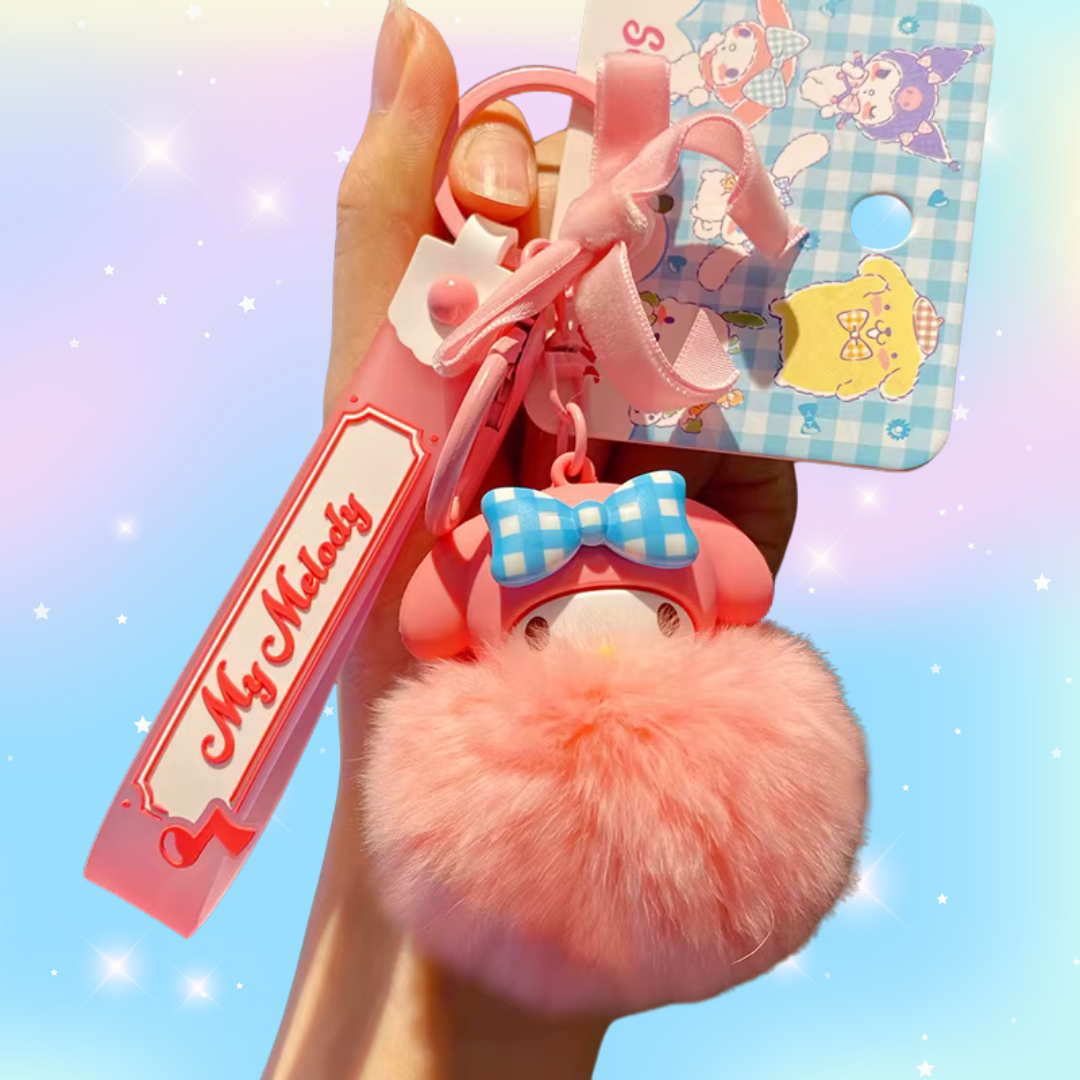 My Melody Pom Pom Keychain