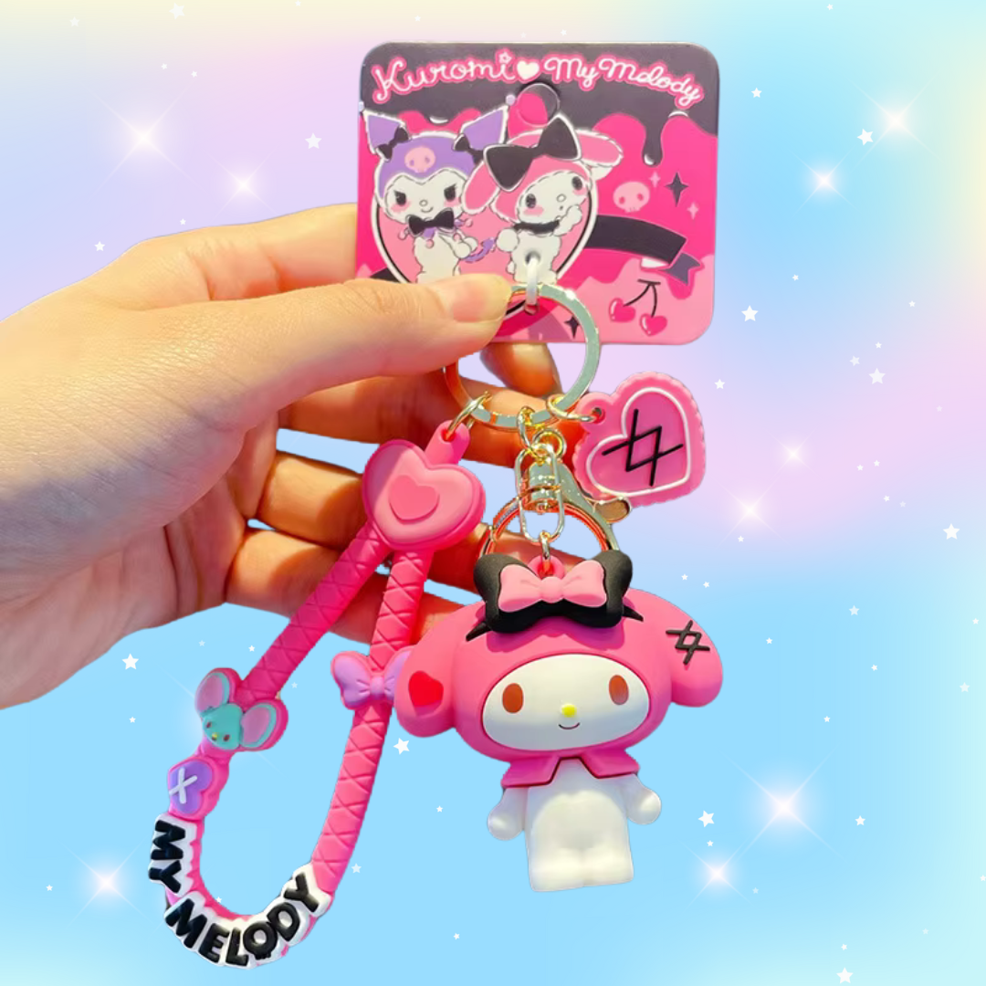 My Melody x Kuromi Charm Keychain