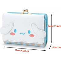 Cinnamoroll Sanrio Clasp Tri Fold Purse