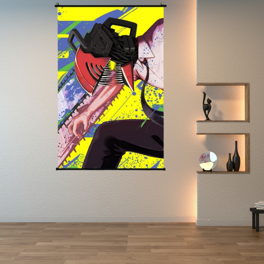 Chainsaw Man Action Wall Scroll