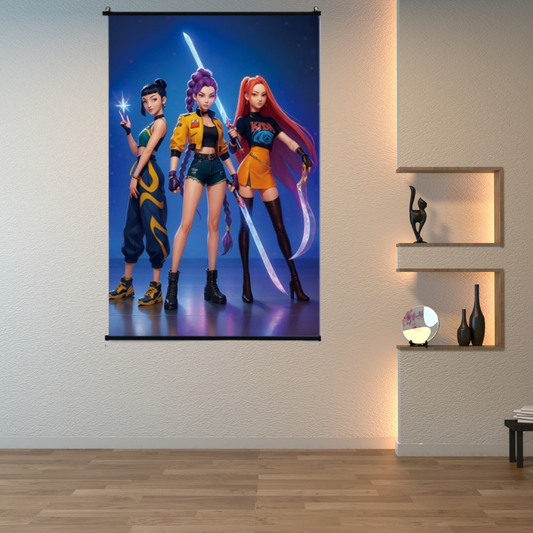 K-Pop Demon Hunters Huntrix Wall Scroll