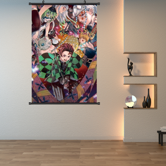 Demon Slayer Action Wall Scroll