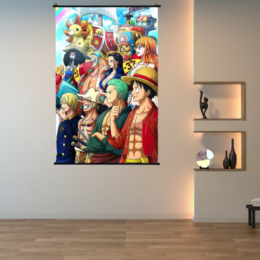 One Piece Characters Wall Scroll