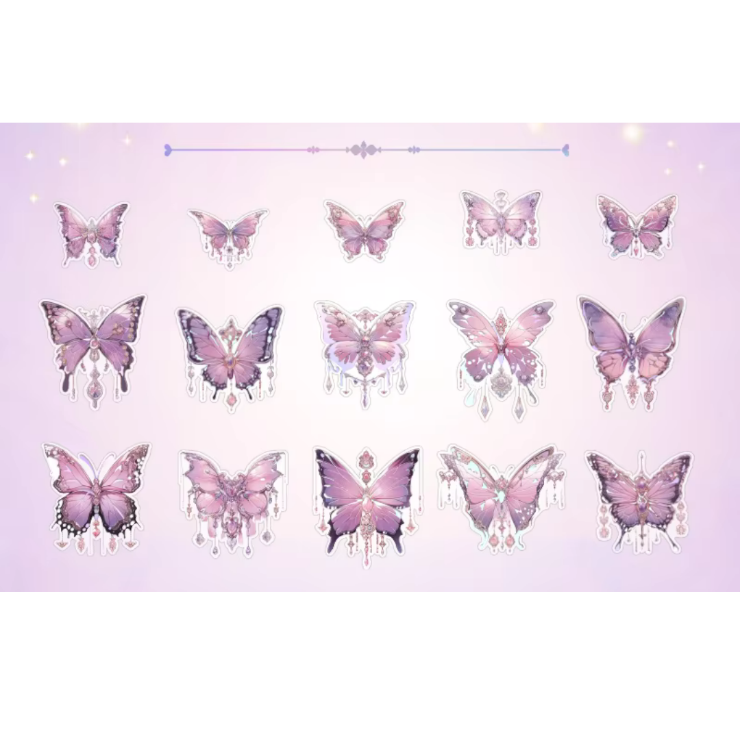 Holographic Butterfly Sticker Pack