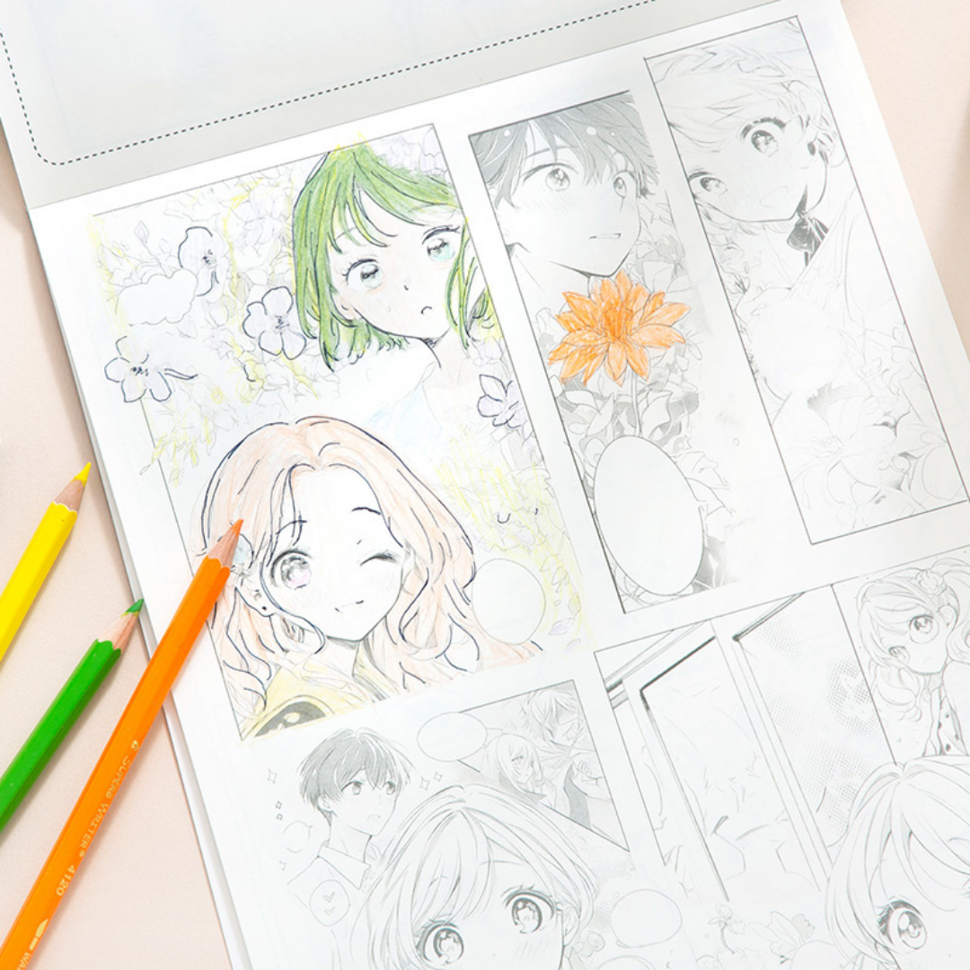 Anime Illustration Colouring Book