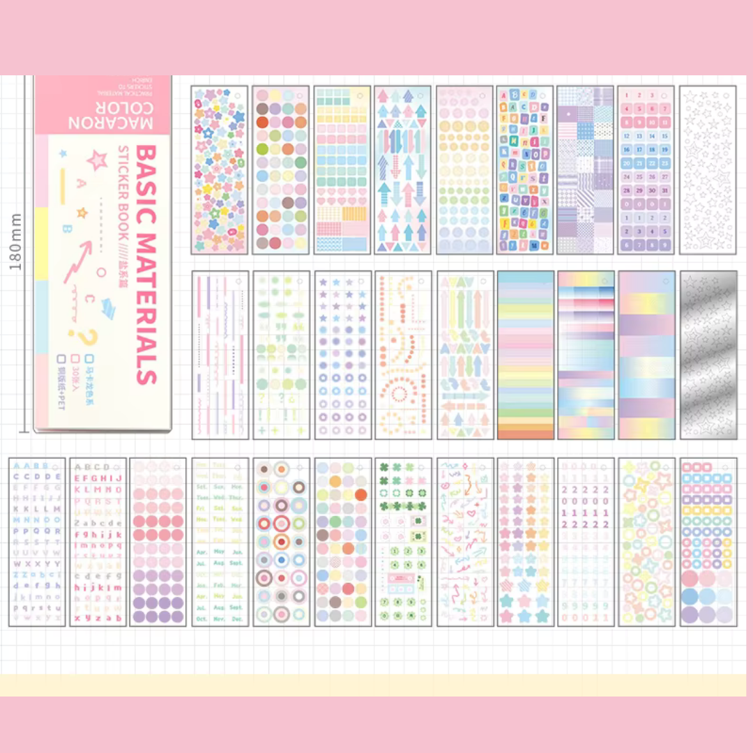 Macaron Basic Shapes Sticker Book