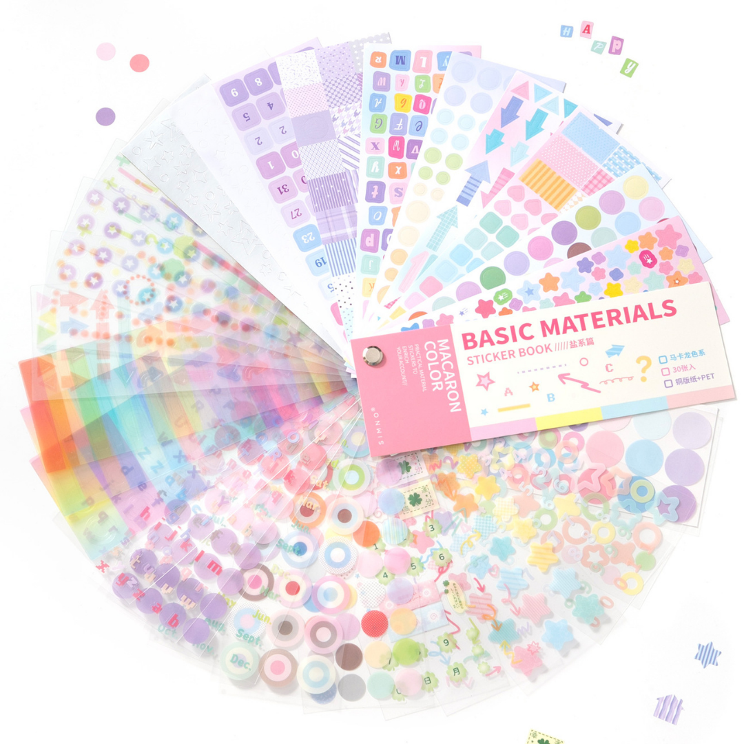Macaron Basic Shapes Sticker Book