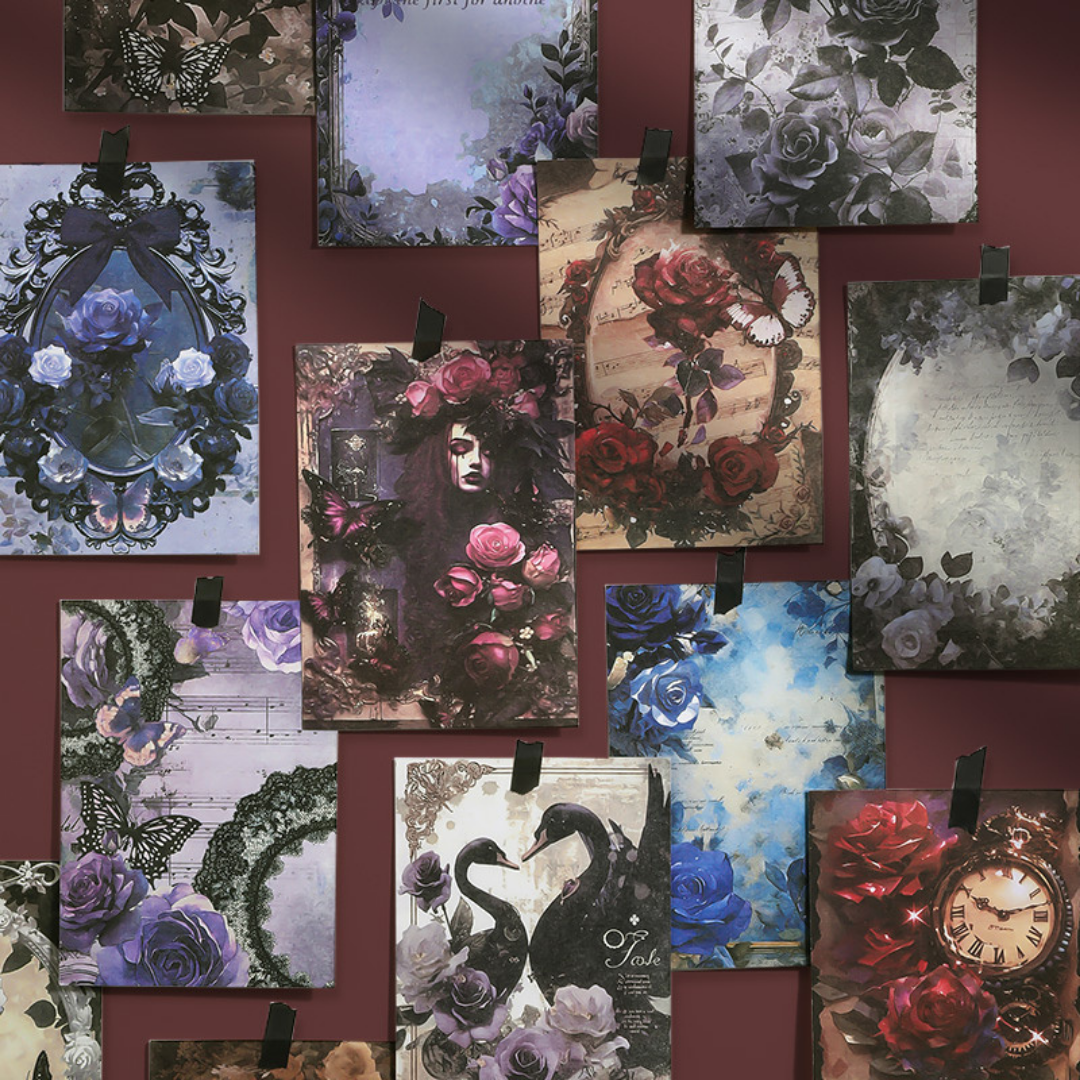 Gothic Rose Sticker and Paper Pack